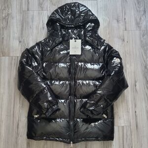 Moncler Black Maya Glossy Puffer Jacket